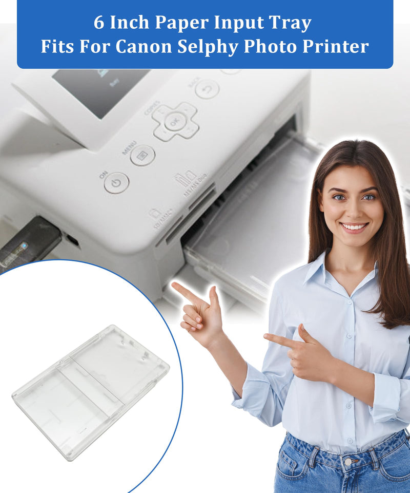 6 Inch Paper Input Tray | Fits For Canon Selphy CP900 CP910 CP1200 CP1300 CP1500 Photo Printer,100×148mm Postcard Size Holder Paper Input Tray