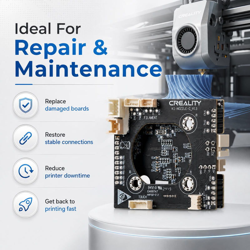 for Creality K1C Original PCBA K1 Max T9 GD32F303CBT6 NOZZLE-C-V13 Adapter Board Hotend Toolhead PCB Module for K1/K1 Max/K1C/K1 SE Replace Upgrade New Version