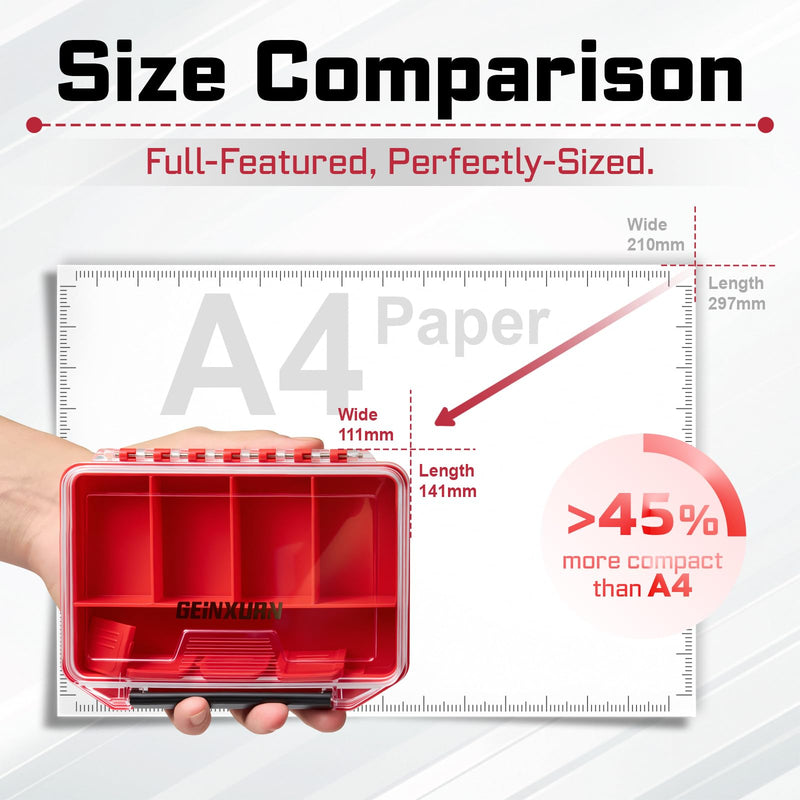 IPX4 Waterproof Small Storage Parts Organizer, Small Parts Case with Removable Dividers, Screwdriver Bit Set Box(2 Boxes) DMBQC-7D