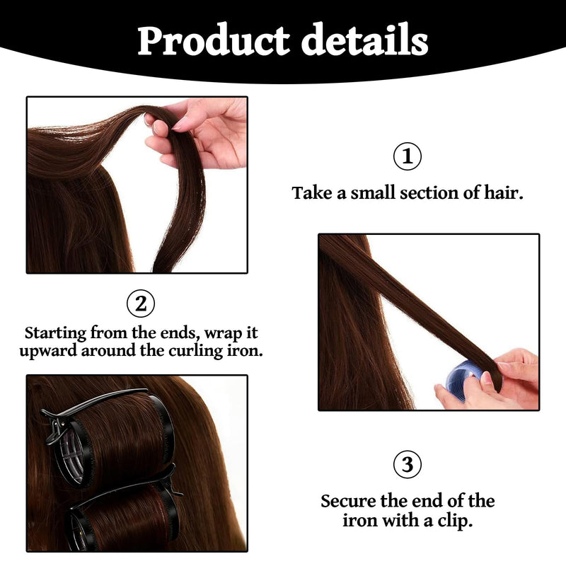  [AUSTRALIA] - 12 Pack Self Grip Small Hair Curlers, Small Roller, Hair Rollers With Clips, Salon Hairdressing Curlers Rollers With 12 Pcs Black Clips, Tools For Women(17mm,Blue&Black)