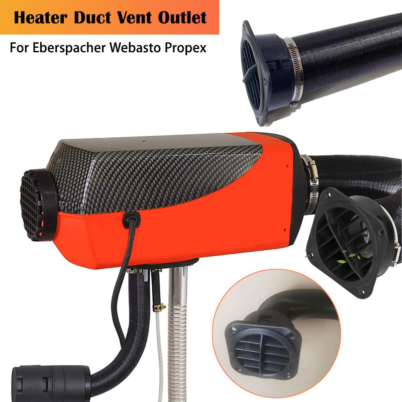 Warm Air Vent Outlet,2pcs 360 Degrees Rotatable Car Heater Duct Hose Pipe Warm Air Vent Outlet for Parking Heater Air Conditioner Steering Car Bus Boat Eberspacher, Webasto, Propex Heaters (75mm) 75mm