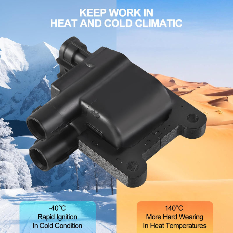 Ignition Coil Pack Compatible with Toyota 1997-1998 4Runner 1999-2000 Camry 1999-2000 for RAV4 Solara 1997-2000 Tacoma 2.0L 2.2L L4 Replace ‎UF180 UF181 9091902218 9091902220 Set of 2 UF180 2pcs
