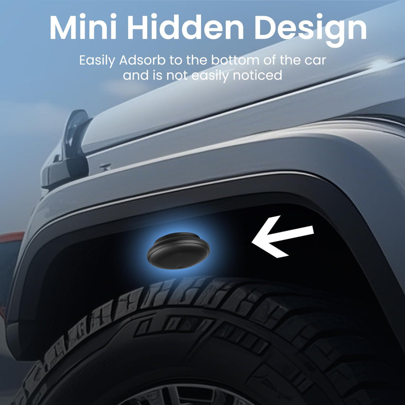 GPS Tracker for Vehicles iOS & Android, Undetectable Mini Hidden Magnetic Locator, No Monthly Fee/No SIM Card, Silicone Case & Keychain Clip Included, Ultra-Slim, IP68 Waterproof, 1 Year Working Time Magnetic 1 Pack (iOS & Android)