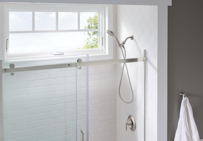 Moen 20091SRN 5-Setting Hand Held Brushed Nickel Spot Resist Shower Head, 2.5 GPM (Pack of 1)