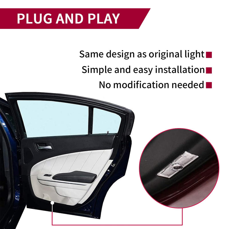 Never Fade Alfa Romeo Door Light Logo, Projection Ghost Shadow Welcome Puddle Light Compatible with Stelvio Mito Giulietta Giulia 147 159 Accessories (White) White