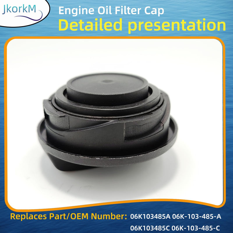06K103485C Engine Oil Fill Cap Compatible With Volkswagen - Fits For VW Volkswagen Beetle CC Passat Jetta Tiguan, Replaces OEM 06K103485C 06K 103 485 C 06K-103-485-A 06K 103 485 A
