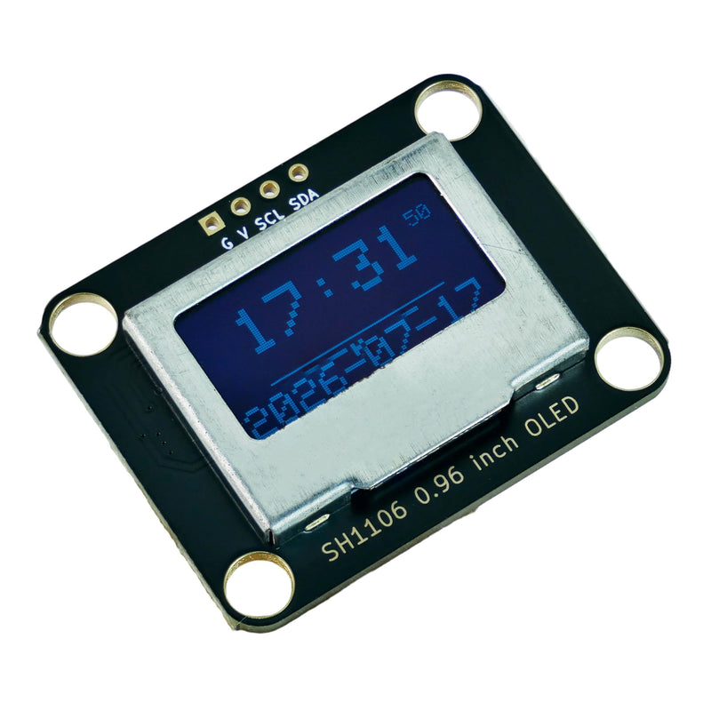 2-Pack OLED Display Module 0.96in, I2C 128x64 Pixels Screen, Steel Case | Mini SH1106 Display for Arduino ESP32 Raspberry Pi Standard Edition 2