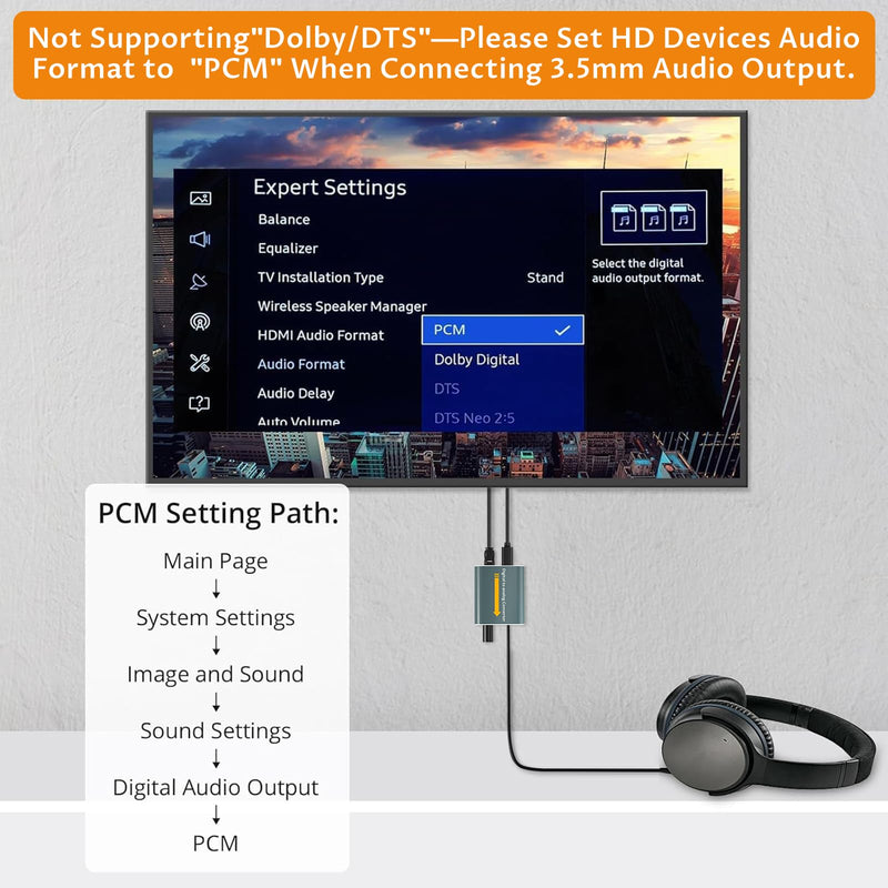 192kHz Optical to 3.5mm Digital to Analog Audio Converter with Volume Control, Aluminium Digital Optical to RCA Adapter Built-in Amplifier Chip with SPDIF Cable and 3.5mm to RCA Cable DAC Converter 1