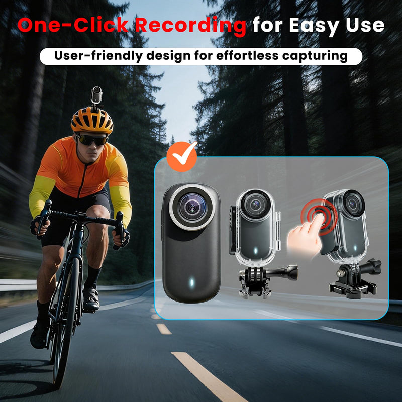 4K Mini Body Camera 64G Wearable Thumb Camera 360° Rotatable Magnetic Clip for Lecture Travel Pet Walking Outdoor Recording（Black） Black