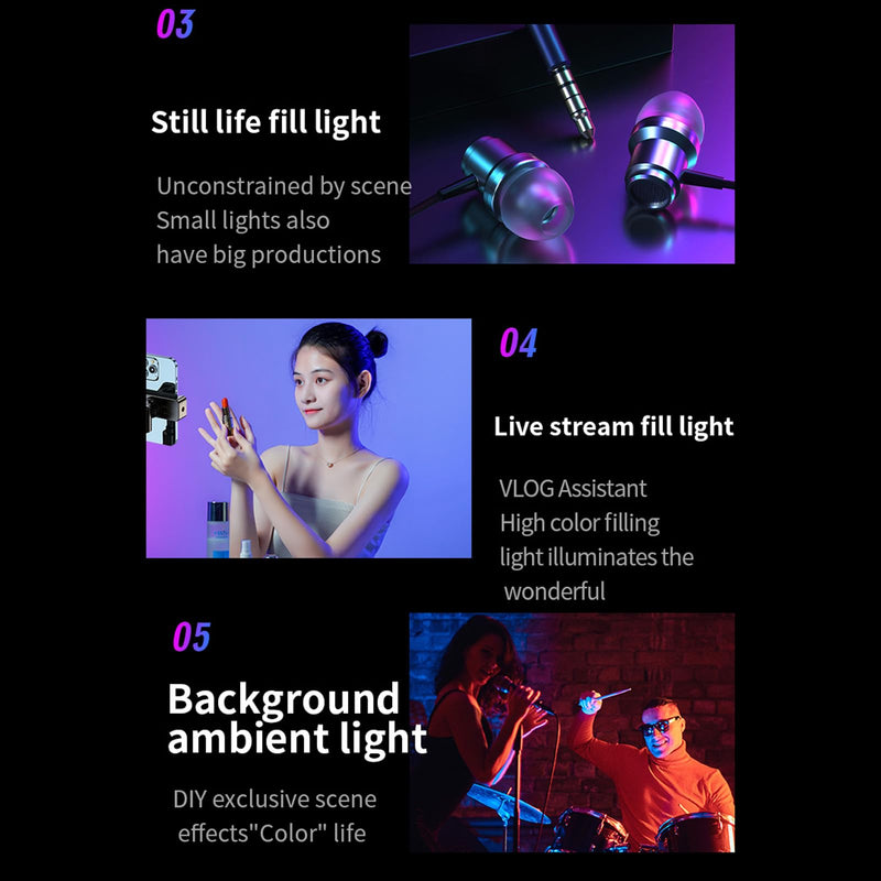62 LED Portable Selfie Light, Video conferencing Fill Light with Clip on 3 Lighting Mode Rechargeable 2200mAh Suitable for Mobile Phones, iPhones, Network Cameras, laptops, Photography, Makeup