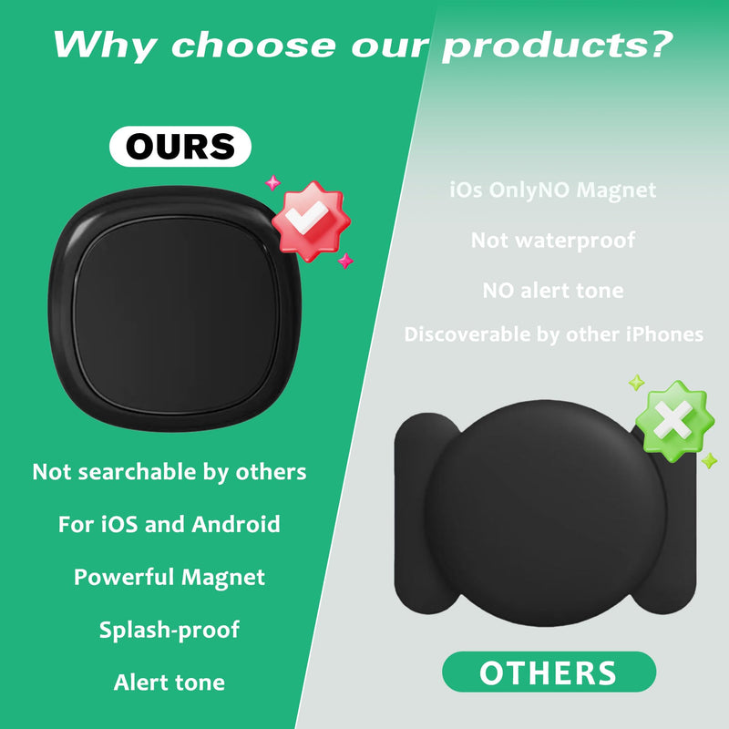 GPS Tracker for Vehicles.Mini Hidden Magnetic GPS Tracker for Vehicles - Full Global Coverage, No Subscription or SIM Card Required - Perfect for Cars, Assets, Pets, Kids, and Seniors!(Black Square) Black square(0.6in*1.35in)