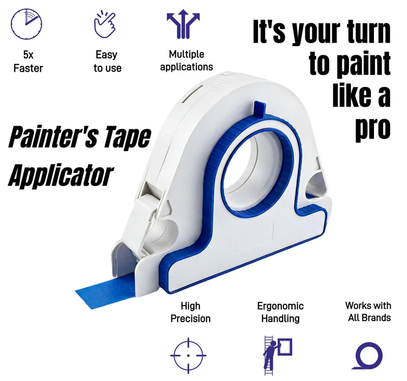 2026 Painters Tape Applicator, Masking Tape Dispenser with Scraper, Masking Paint Tape Applicator Set for Painting Trim, Wall and Floor Painting Includes one roll of Tape