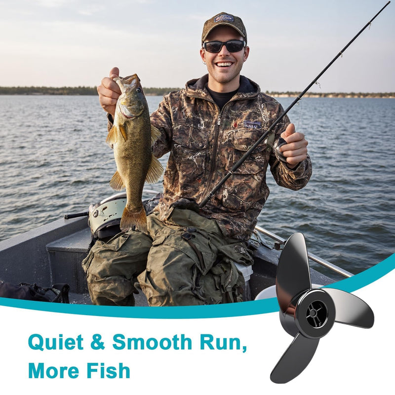3-Blade Trolling Motor Propeller Compatible with Motorguide Machete III Trolling Motor - 3.5" Hub Small Boat Shallow-Water Replacement Drill Power