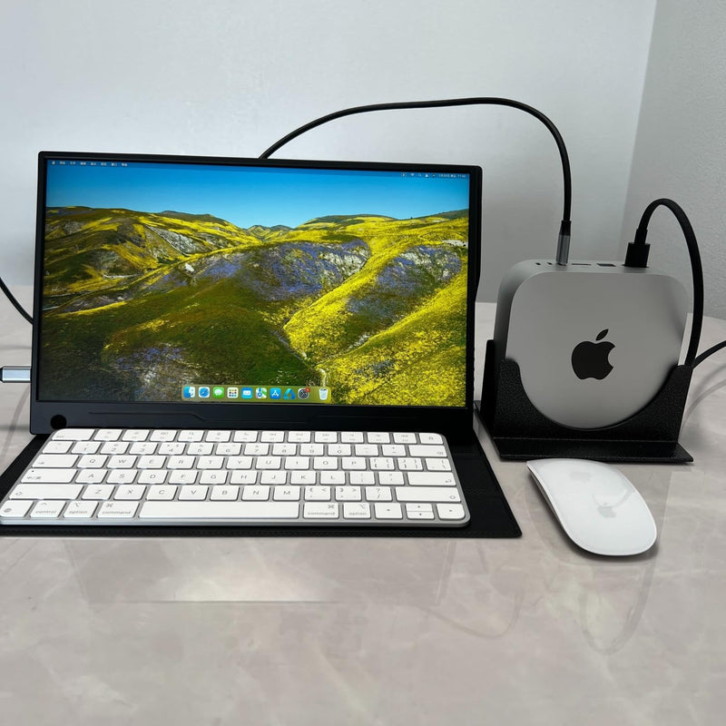 Mac mini Stand Vertical Laptop Holder Desk Mount - Fit for Mac mini M4 | Integrated molding, Metallic Paint