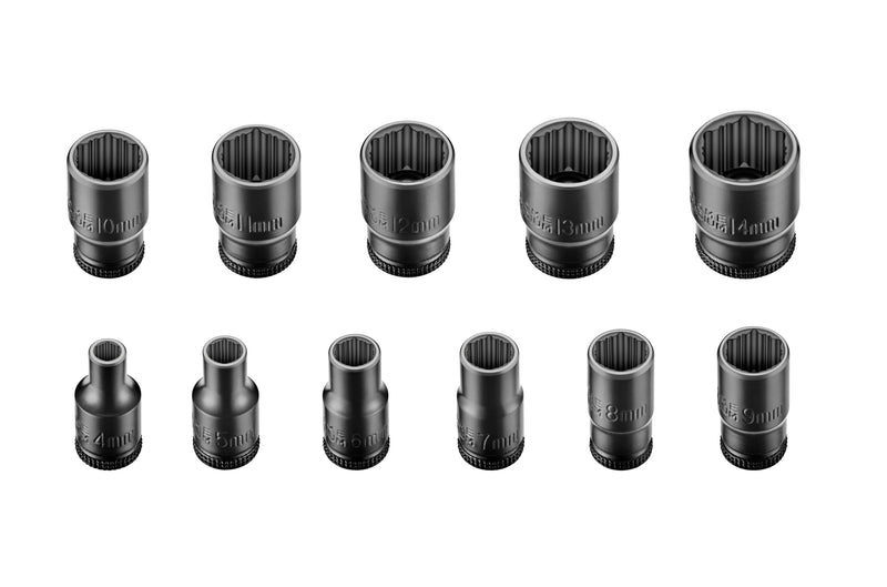 26PCS 1/4” Ratchet & Bit Socket Set, Mini 90-Tooth Ratcheting Bit Drive Tools Kit, Non-Slip Metric Socket, S2 Bits, Extension Bar…