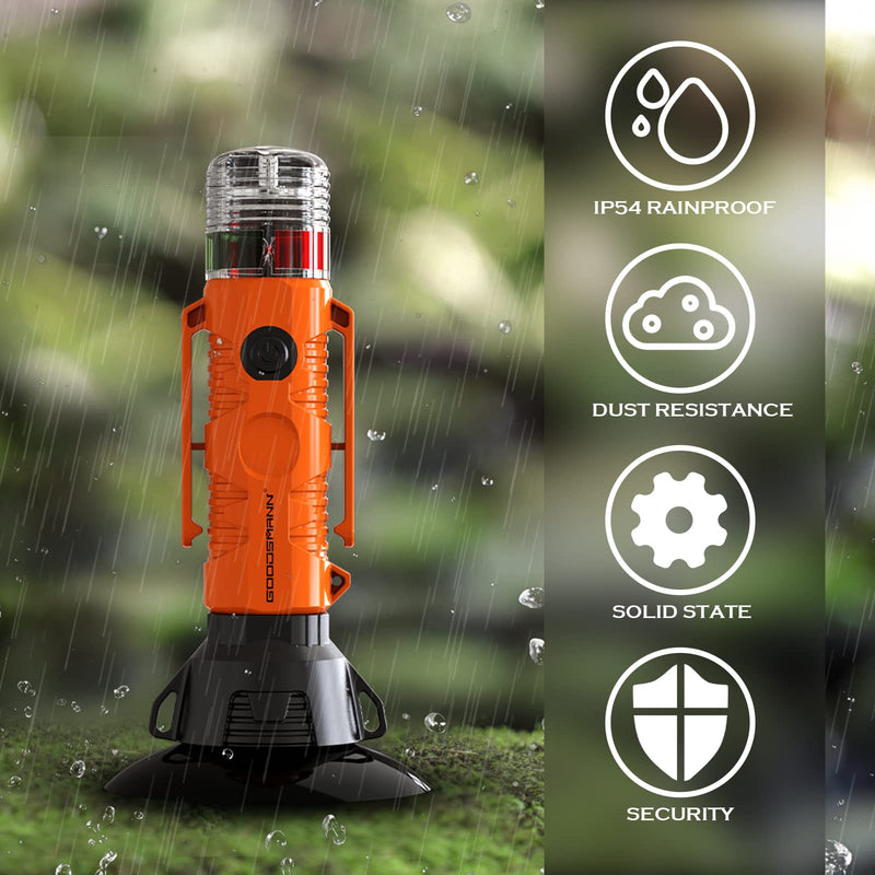 GOODSMANN Flashlight All Round Signal Light for Boat Kayak with Suction Cup & Magnetic Base