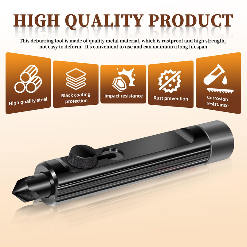 Brake Line Deburring Tool,Rimming & Deburring Tool for 3/16" to 1/2" Brake Line Tubing Deburring Tool,Fuel and Coolant Lines Hand Tools
