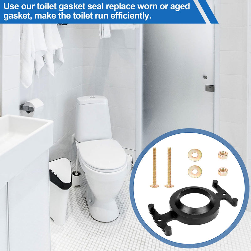 04-3817 Toilet Tank to Bowl Bolt Set Compatible with Eljer Toilet, Toilet Tank Gasket Kit Include Bowl Gasket and Solid Brass Kits, Toilet Parts for Eljer Also Fit for Most Flush Valve Opening Toilet