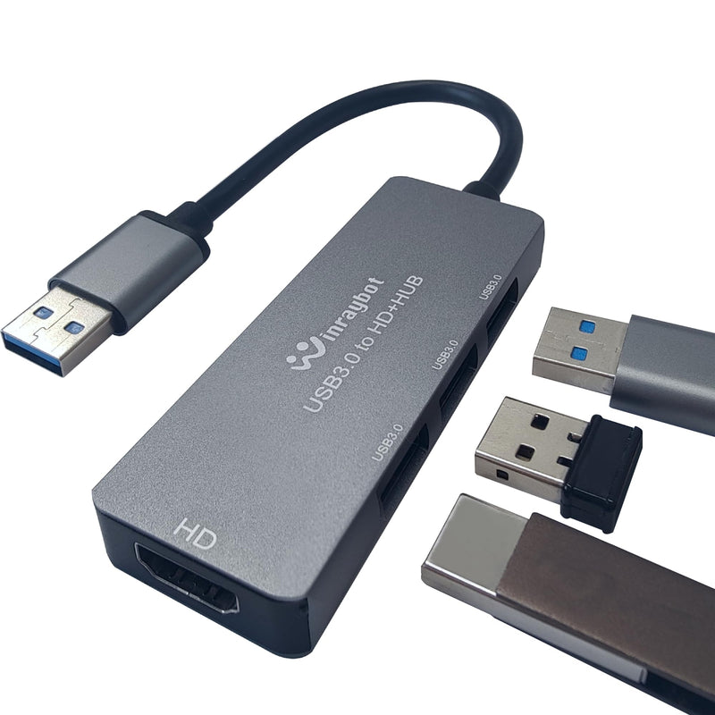 USB to HDMI Adapter,USB hub with HDMI,USB 3.0 to HDMI Adapter,HDMI to USB Adapter for Monitor,USB hub for Laptop with hdmi Supports Mac & Windows