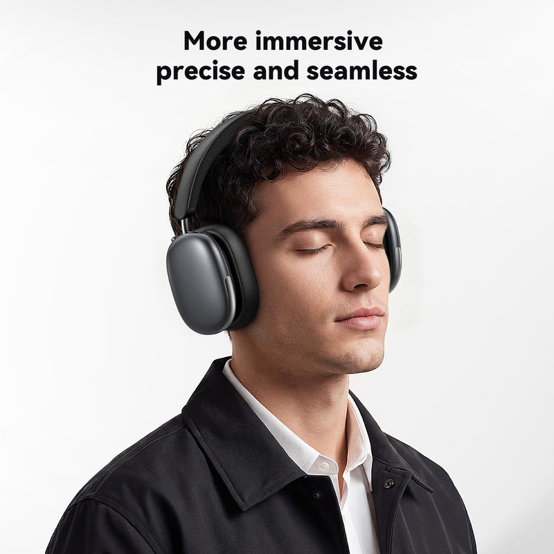 Eduiosma Bluetooth Headphones Wireless Over Ear 80H Playtime with Mic | Noise Reduction, Low Latency, Bluetooth 6.0, Deep Bass, Hi-Fi Stereo Sound, Comfortable, Lightweight for Travel Home Work Black