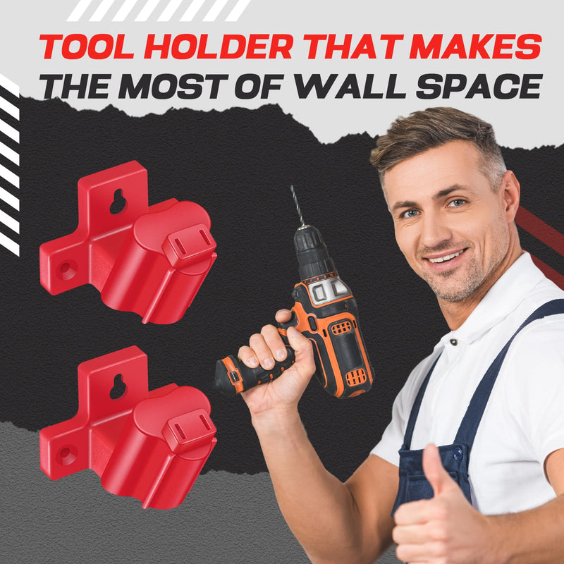 Threlaco 12 Packs Tool Holder Mount Drill Tool Hanger Compatible with Milwaukee M12 12V Wall Mount Drill Organizer Utility Storage Rack