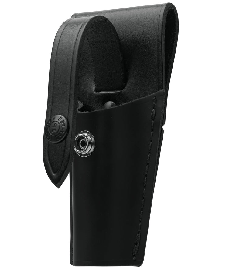 JAY-PEE Black Leather Ticket Punch Holder, Extra Large Pouch for Bus Drivers, Railroad Train Conductors, Mass Transit Officials, Snap Strap Secures Punch or Small Tools, Genuine Leather Construction X-Large