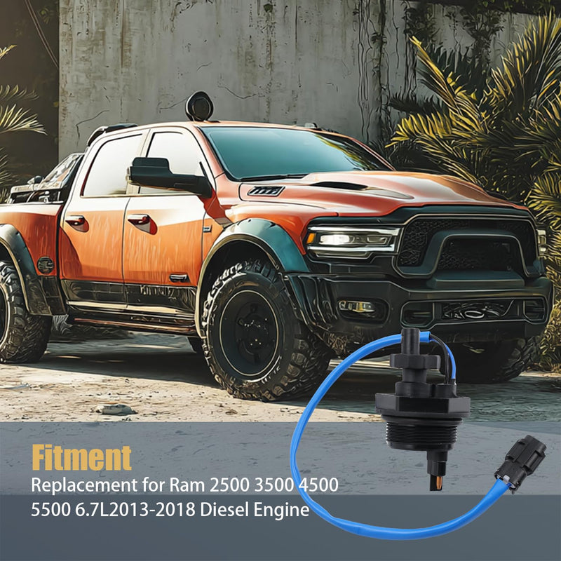Water in Fuel Sensor Replacement for Ram 2500 3500 4500 5500 6.7L 2013-2018 Diesel Engine 68197868AA 68197868AB 904-462 Water Separator Sensor