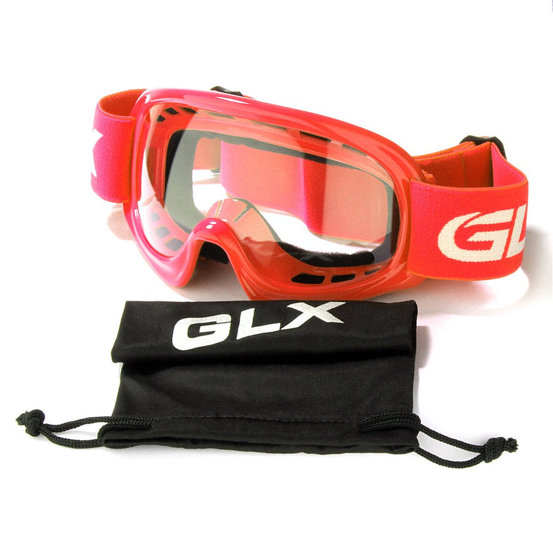 GLX YH15 Anti-Fog Impact-Resistant Kids Youth ATV Off-Road Dirt Bike Motocross Goggles for Boys & Girls (Red, one_Size) Red