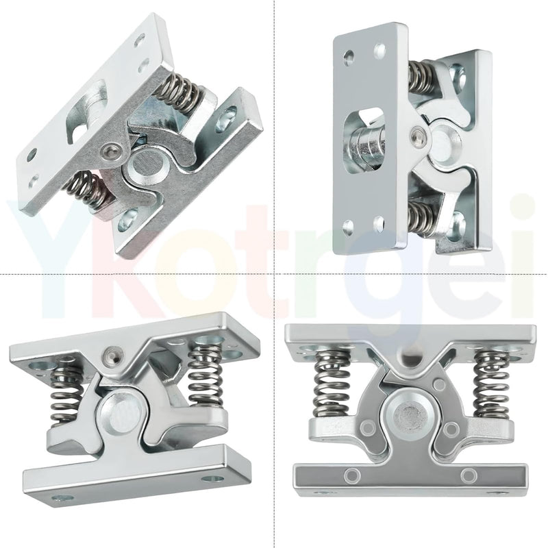 Heavy RV Door Holder Zinc Alloy Trailer Door Latch, Spring Loaded Double Roller Catch Easy Lock Stop for Trailers, Boats, Garage, Cabinets & Home Use with Screws (4 Pcs) 4 Pcs