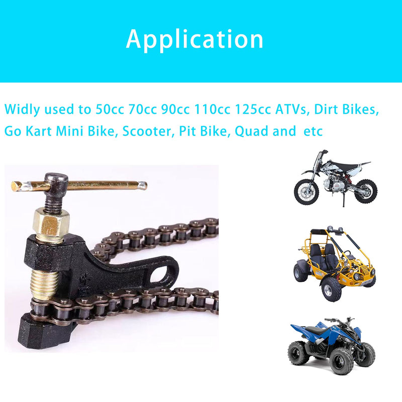 LUPING Chain Breaker Tool for 420-530 Roller Chain, Molybdenum Steel, Single Strand, Adjusts 420mm, 428mm, 520mm, 525mm, 528mm, 530mm Chains for ATVs, Dirt Bikes, GO Karts, Scooters, Pit Bikes