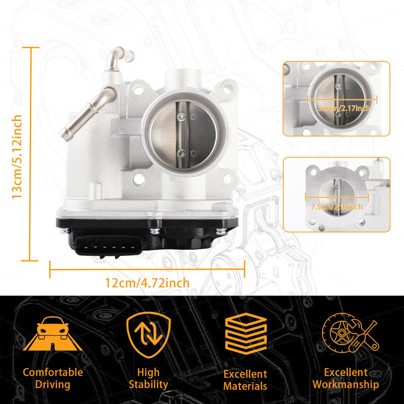 Electronic Throttle Body Assembly Fit for Toyota Yaris 2006-2019 1.5L L4, Replace Part # S20125 977-861 67-8008