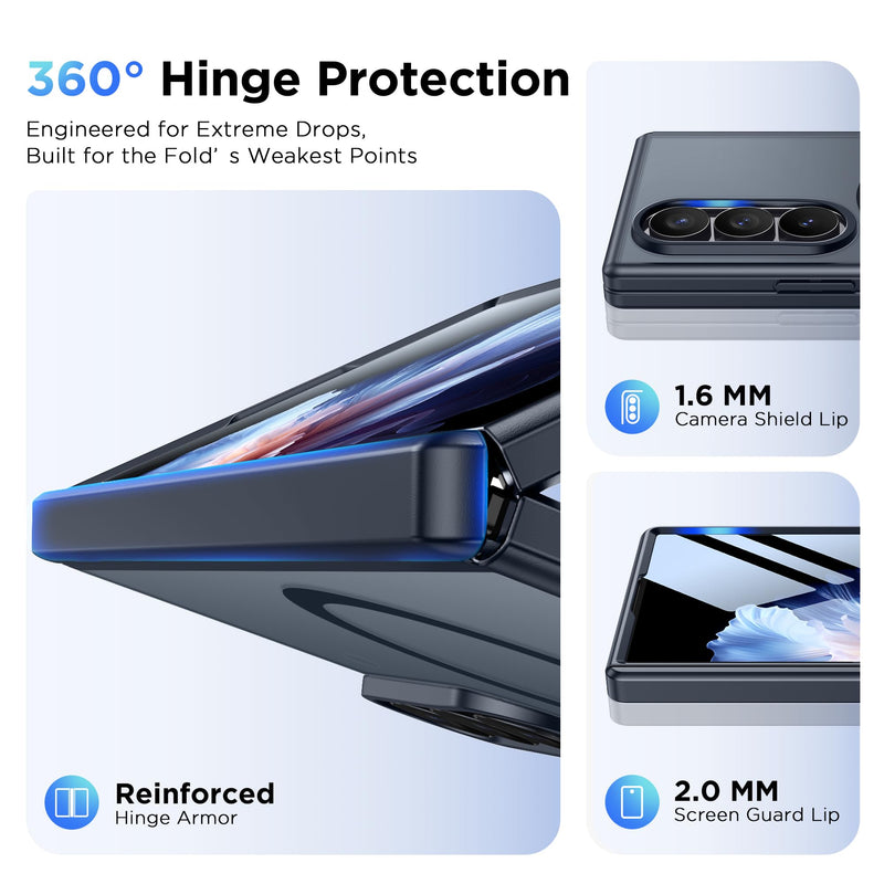 MOBOSI Magnetic for Z Fold 8 Ultra Case with Screen Protector, Matte Black | for Samsung Galaxy Z Fold 8 Ultra Case, Compatible with MagSafe, Full Body Hinge Protection, Shockproof Phone Case