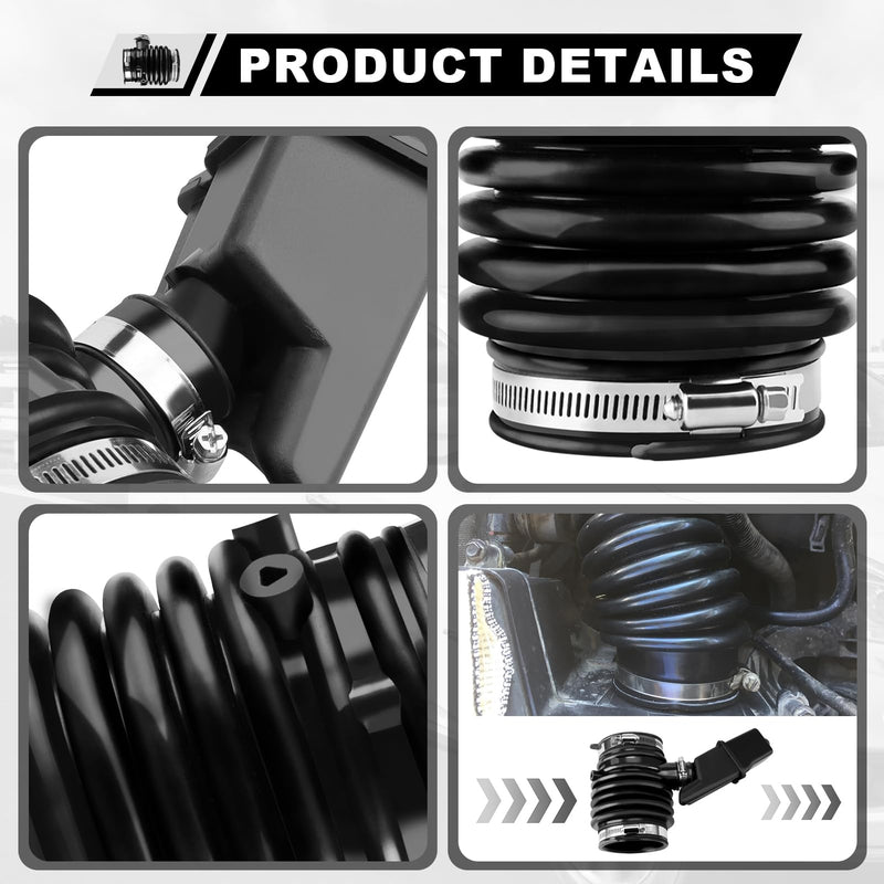 Engine Air Intake Hose(With clamp) for Nissan Murano 2015-2023 Pathfinder 2013-2016 Infiniti QX60 2014-2016 JX35 2013 Replacement Part Number 165763JA0A 16576-3JA0A，004B，A27624