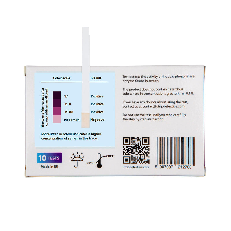 At-Home Betrayal Test - Semen Detection Test, Infidelity Test detects Acid phosphatase in Sperm in Two Minutes - 10 pcs per Pack