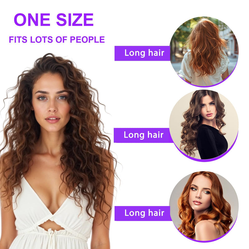 28 Pcs Small Size Plastic Hair Rollers, 0.6 Inch Hair Rollers for Women with Steel Rat-tail Comb, Heatless Snap on Roller for Hairs, Short Thin Fine Hairstyling Tools (Purple)
