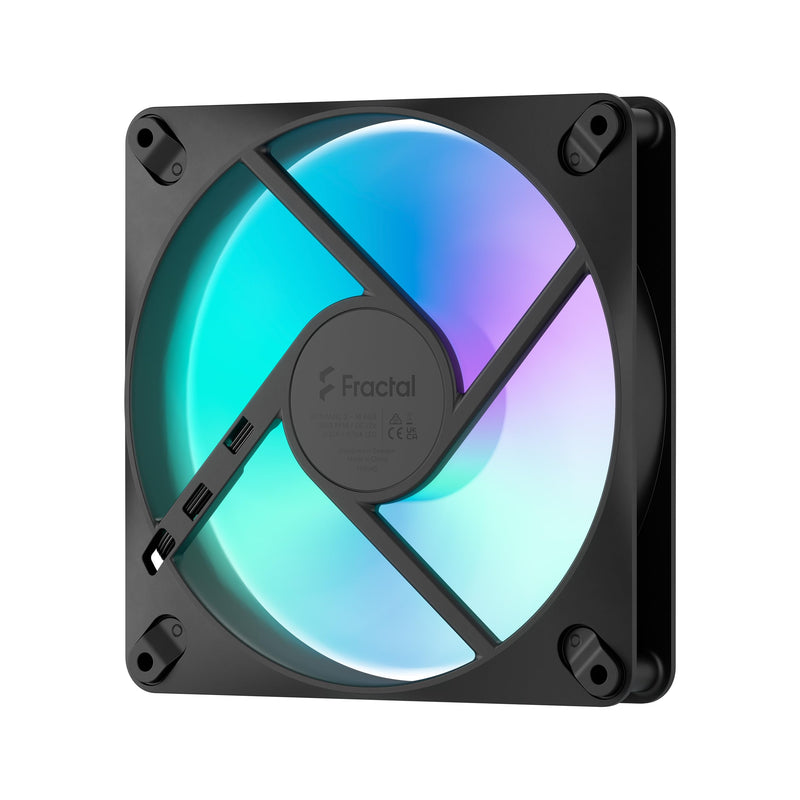 Fractal Design Dynamic 3 14 RGB 3-Pack Black 140mm PWM Fans | ARGB Gen 2 Lighting, Swept Blade Design, Daisy-Chainable Cables, Rifle Bearing 140 Black 3-Pack