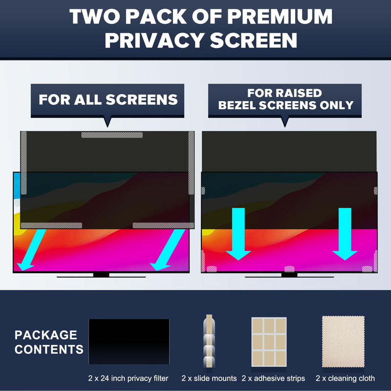 HD Laptop Privacy Screen 13.3 inch, Upgraded Laptop Privacy Screen for 16:9 Widescreen Removable Anti Glare Screen Cover and Blue Light UV-Blocking Filter 13.3inch 16:9 1pack