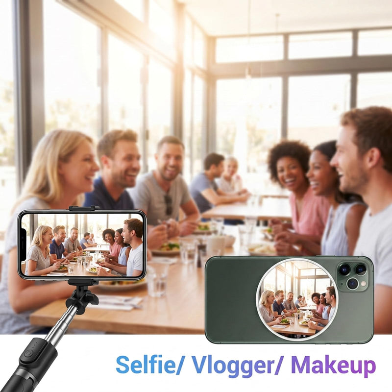 2.2 Inch Magnetic Selfie Mirror for Back Camera Slim Phone Convex Mirror Compatible with Magnetic Phone Case Wide Angle Selfies-Mirror for Vlogging Streaming Photography