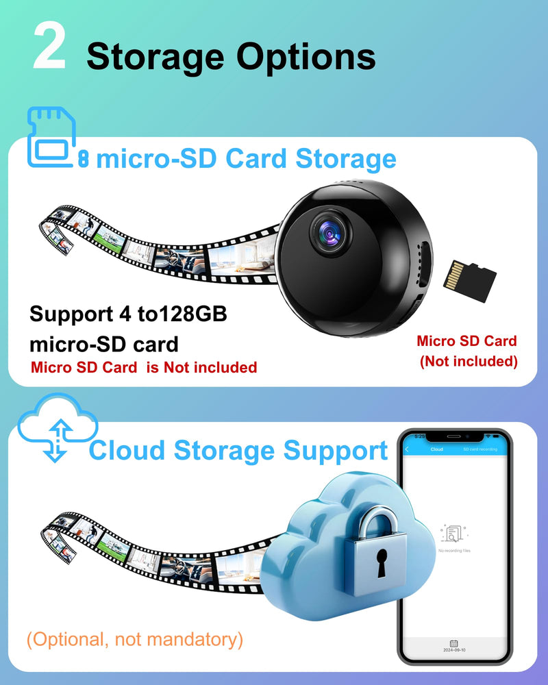 Mini Camera Wireless 1080P Wi-Fi Hidden Camera for Indoor Security Pet Monitoring, Motion Detection & Night Vision Nanny Cam Pet Cameras 1080P HD