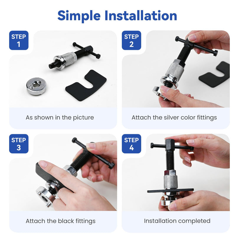Car Brake Piston Wind Back Tool, Disc Brake Caliper Piston Rewind Tool, Auto Rear Brake Pad Wind Back Tool, Brake Caliper Wind Back Tool for Replacement of Rear Brake Pad for RV, SUV, Truck