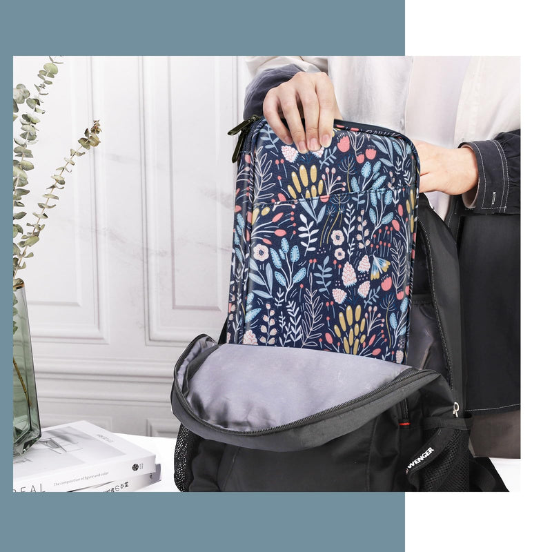 TiMOVO 8-9 Inch Tablet Sleeve Case Compatible with iPad Mini 6, iPad Mini 5/4/3/2/1, Galaxy Tab A7 Lite 8.7/Tab A 8.0/Tab A 8.4, Fire HD 8 & 8 Plus 2020, Portable Protective Bag, Colorful Flower