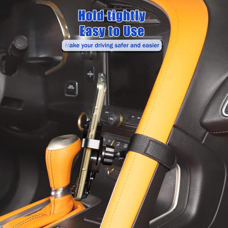 LLKUANG Center Console Car Mobile Phone Mount Compatible with Chevrolet Corvette C7 2014-2019,Center Handle Multifunctional Phone Holder,Navigation Bracket (Style B) Style B