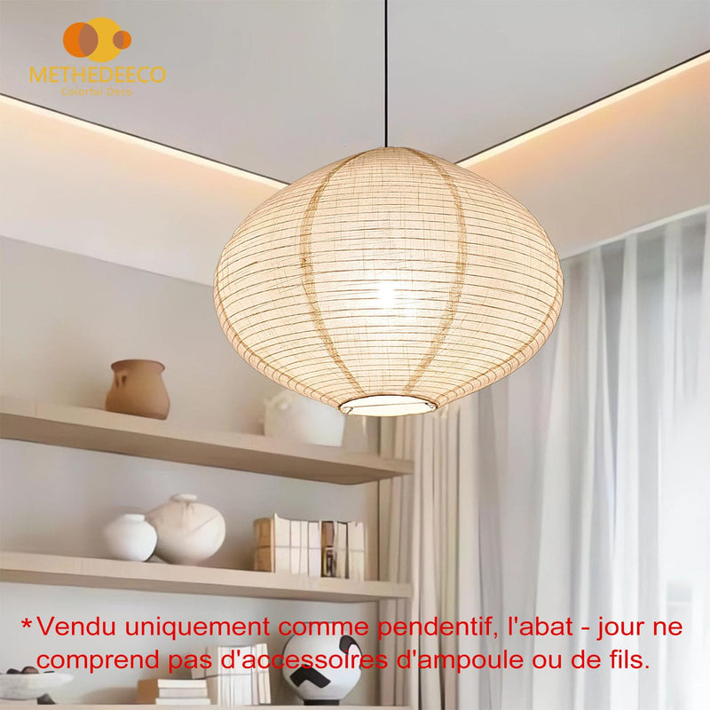2PCS 16-inch Handmade Linen Pendant Light Shades Fabric Lampshade, Minimalist White/Beige, Foldable Hanging Lanterns for Bedroom, Living Room, Kitchen showcase window House Gift Idea 2Pcs Beige-16Inch pendant lampshade