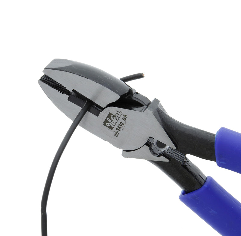 IDEAL Electrical 30-3430 Smart-Grip - 9.5 in., Linesman Plier with New England Nose, Crimping Die, Fish Tape Puller