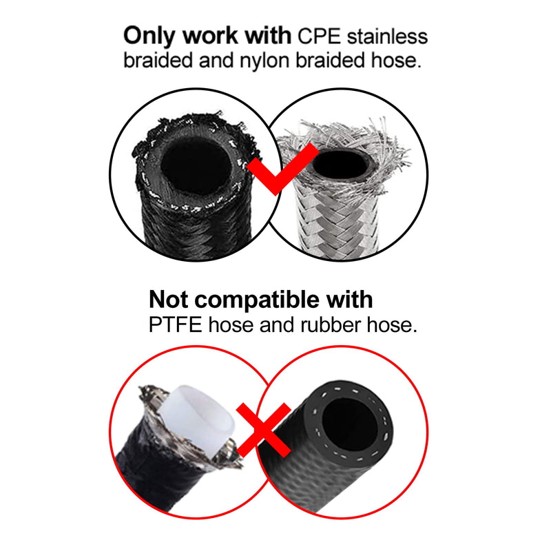 EVIL ENERGY 6AN Hose End Fitting 90 Degree Swivel for CPE Braided Hose Black