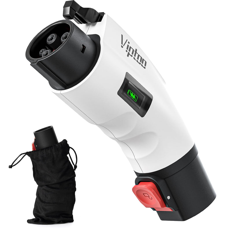 Adapter for Tesla to J1772 Adapter, Compact with Light Indicator, Compatible with Tesla Wall/Mobile/Destination Chargers, Converts Tesla to J1772 for Non-Tesla EVs (for J1772 EVs Only) Matte White DD003C-WH