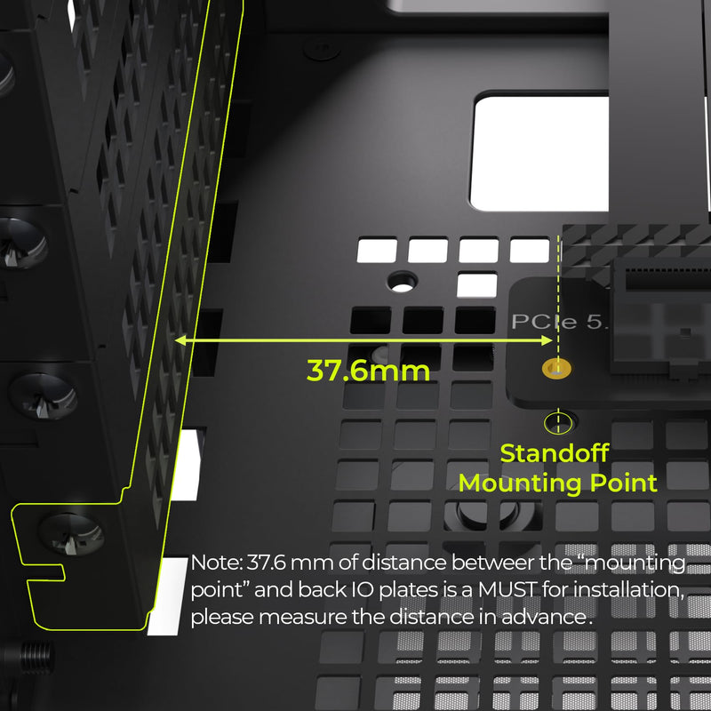TRYX String PCIE 5.0 x 16 Riser Cable 200mm 128GB/s Vertical Graphic Card/GPU Mount Flexible PCIE 4.0 Support Near-Zero Signal Loss with EMI Shield for RTX 4090/5070/5080/5090RX 9070XT/7900XT Black