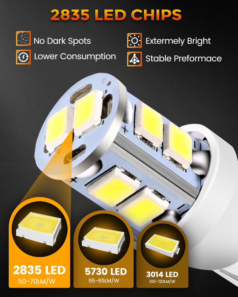 BANGO 24 Pieces Car LED Interior Light Bulbs, Non-Polarity Design with Removal Tool, Suitable for Car Dome Map Door Trunk License Plate Lights, Etc. (Xenon White)