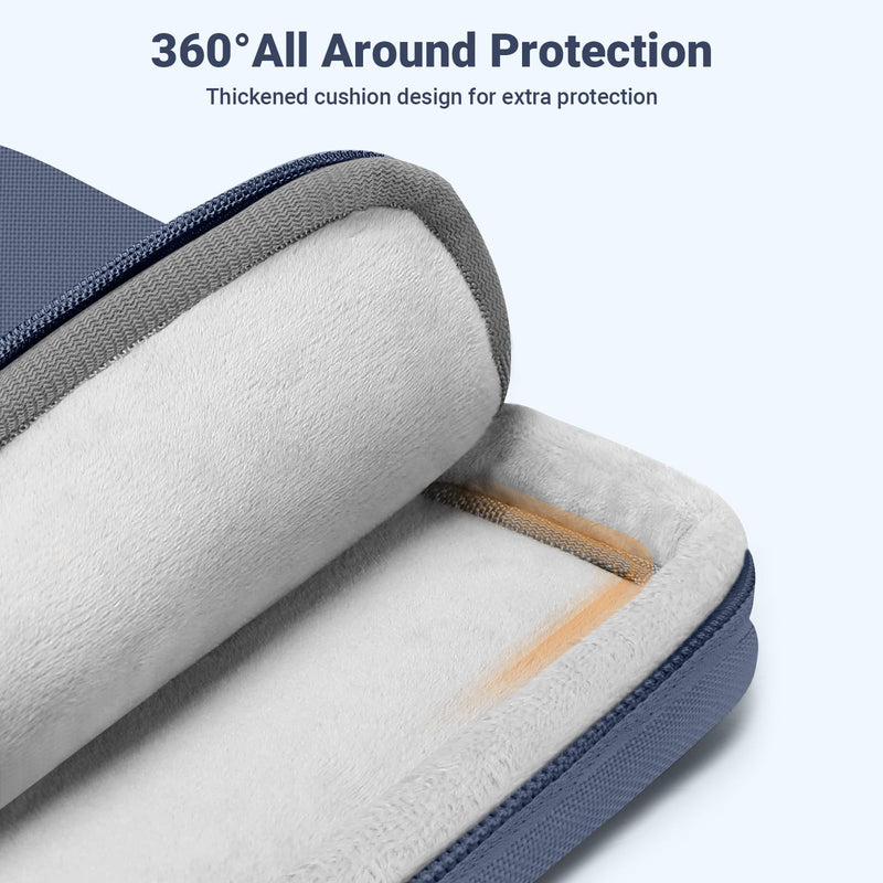 MOSISO Laptop Sleeve Compatible with MacBook Neo 13/Air 13.3 13.6/Pro 13 | 360 Degree Protective Portable Water Resistant Laptop Carrying Case Computer Bag with Vertical Pocket&Small Case, Indigo 13 inch