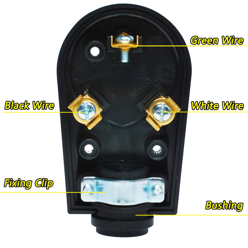 Wadoy 30 Amp RV Plug Male and Female Plug Set {Upgraded } with Handle Receptacle Plug Electrical Plug Adapter 55245 Black
